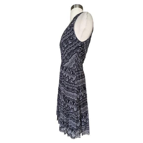 ANTHROPOLOGIE WESTON WEAR Vera Mesh Dress Geometric Print Sleeveless Gray Small - Picture 5 of 9
